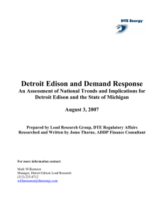 Detroit Edison and Demand Response
