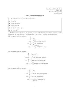 20D - Homework Assignment 1