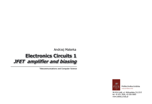 Electronics Circuits 1 JFET amplifier and biasing