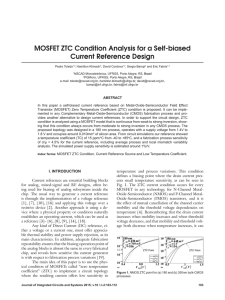 MOSFET ZTC Condition Analysis for a Self-biased