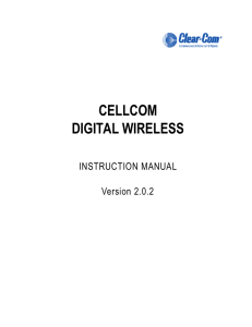 CELLCOM DIGITAL WIRELESS - Clear-Com