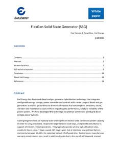 FlexGen Solid State Generator (SSG)