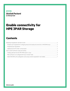 Enable connectivity for HPE 3PAR Storage reference guide