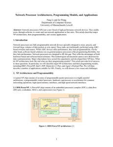 An Exploratory study on Intel IXP1200 Network Processor design