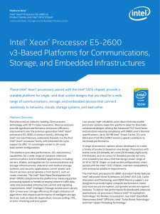 Intel® Xeon® Processor E5-2600 v3 and Intel® C612 Chipset Brief