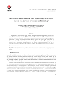 Parameter identification of a separately excited dc motor via inverse