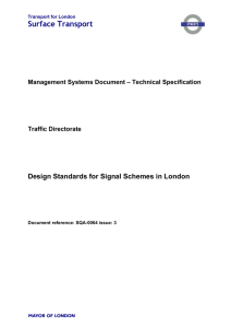 Design standards for signal schemes in London