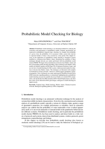 Probabilistic Model Checking for Biology - PRISM