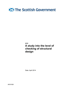 A study into the level of checking of structural design