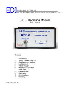 CTT-2 Operation Manual - Electronic Devices, Inc.