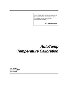 AutoTemp Temperature Calibration