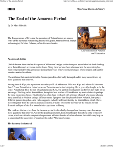 The End of the Amarna Period
