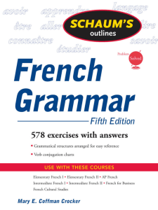 Schaum`s Outline of French Grammar