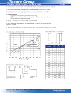 Surface Mount General Technical Data