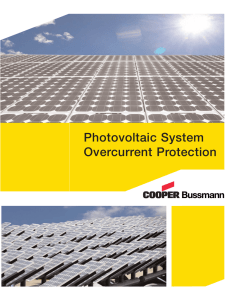 Photovoltaic System Overcurrent Protection