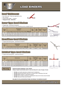 Load Binders - Quality Sales and Service