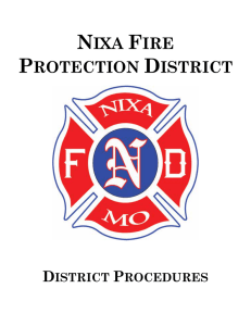 Procedures - Nixa Fire Protection District