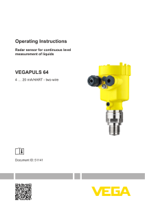 Operating Instructions - VEGAPULS 64 - 4 … 20 mA/HART - two-wire