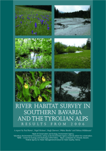 river habitat survey in southern bavaria and the tyrolian alps