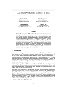 Automatic Variational Inference in Stan