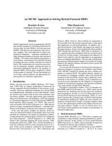 An MCMC Approach to Solving Hybrid Factored MDPs
