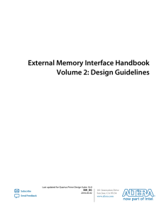 External Memory Interface Handbook Volume 2: Design