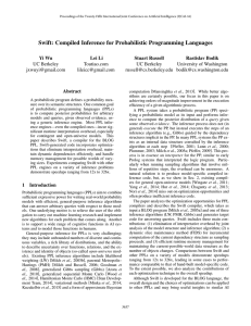 Swift: Compiled Inference for Probabilistic Programming