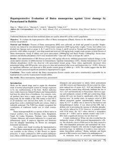 Hepatoprotective Evaluation of Butea