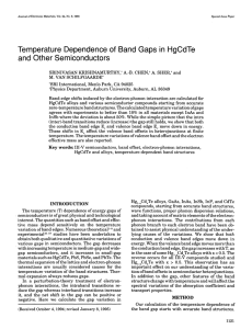Temperature dependence of band gaps in