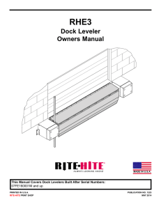Dock Leveler Owners Manual - Rite-Hite