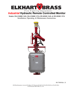 Industrial Hydraulic Remote Controlled Monitor