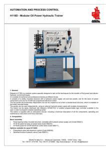 Modular Oil Power Hydraulic Trainer