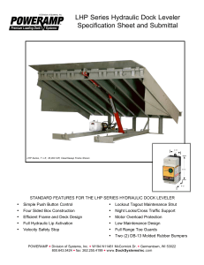 LHP Series Hydraulic Dock Leveler Specification Sheet and Submittal