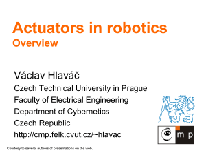 Robots Sensors and actuators, overview