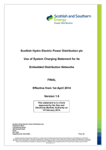 SHEPD use of system charging statement