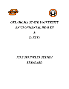 OSU EHS Fire Sprinkler System Standard