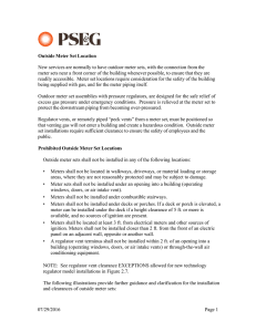 07/29/2016 Page 1 Outside Meter Set Location New services are