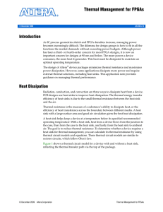 AN 358: Thermal Management for FPGAs