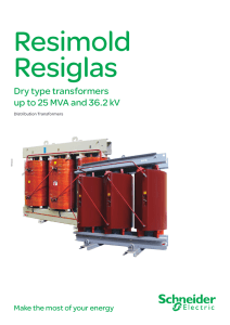 Dry type transformers up to 25 MVA and 36.2 kV