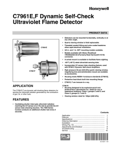 C7961E,F Dynamic Self-Check Ultraviolet Flame Detector