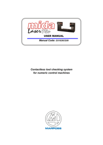 Contactless tool checking system for numeric control