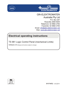 Electrical operating instructions