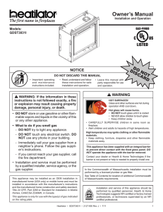 Heatilator GDST3831 Install Manual - A