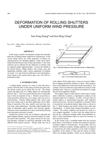 deformation of rolling shutters under uniform wind pressure