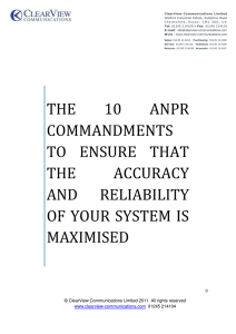 The 10 commandments of ANPR