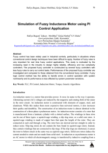 Simulation of Fuzzy Inductance Motor using PI Control Application