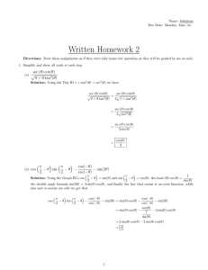 Written Homework 2