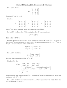 Math 415 Spring 2011 Homework 2 Solutions