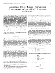 Generalized Integer Linear Programming Formulation for Optimal