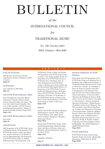 Bulletin of the ICTM 129 - October 2015
